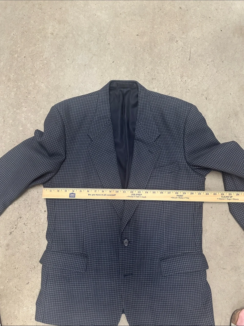 Men's Navy/ tan Check Blazer - Classic Tailored Look
